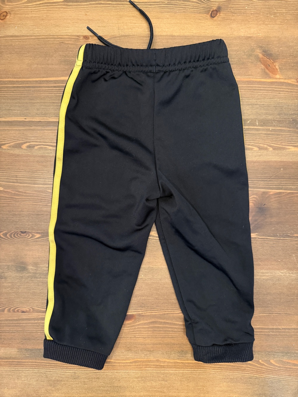 adidas Black Sweatpants with Gold Stripes (12M) - Picture 2 of 5